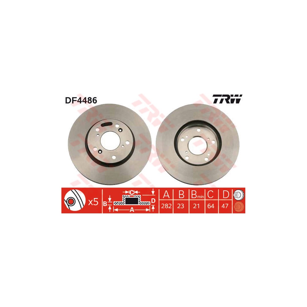 TRW Bremsscheibe DF4486