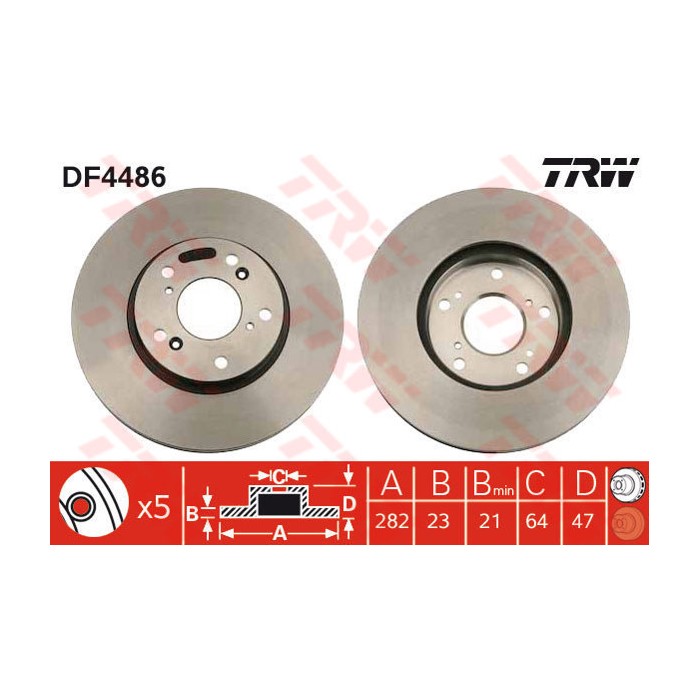 TRW Bremsscheibe DF4486