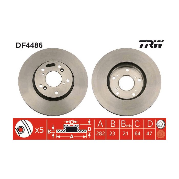 TRW Bremsscheibe DF4486