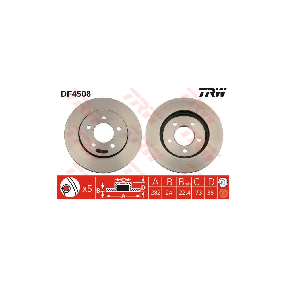 TRW Bremsscheibe DF4508