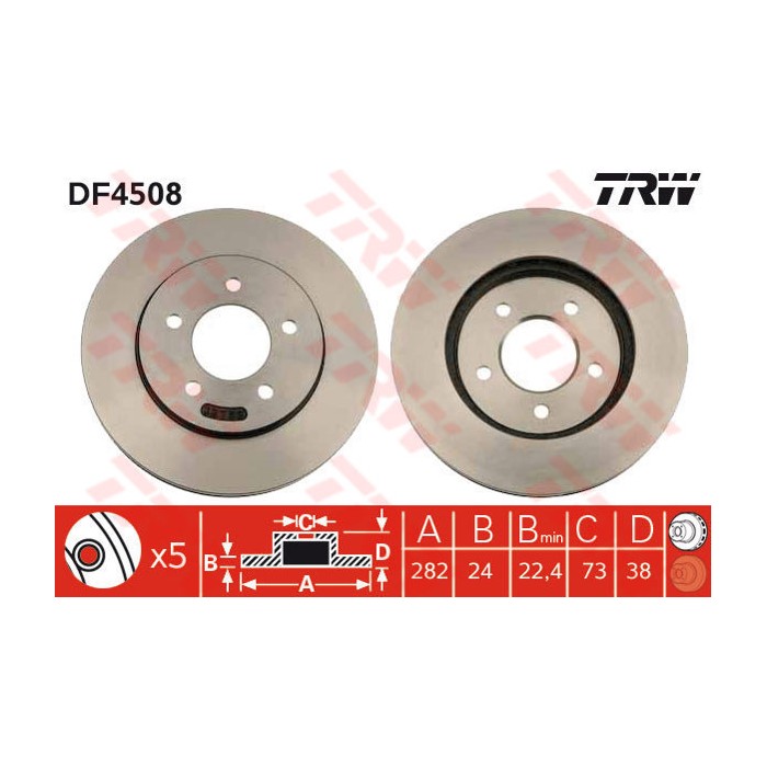 TRW Bremsscheibe DF4508