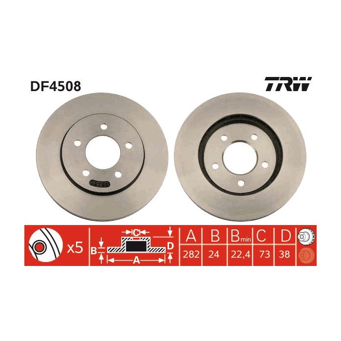 TRW Bremsscheibe DF4508