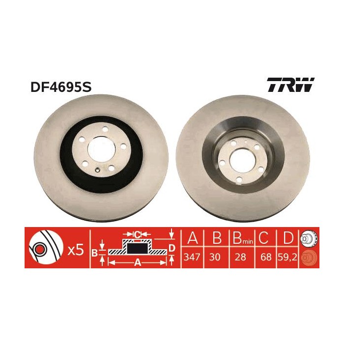 TRW Bremsscheibe DF4695S
