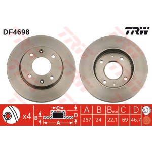 TRW Bremsscheibe DF4698