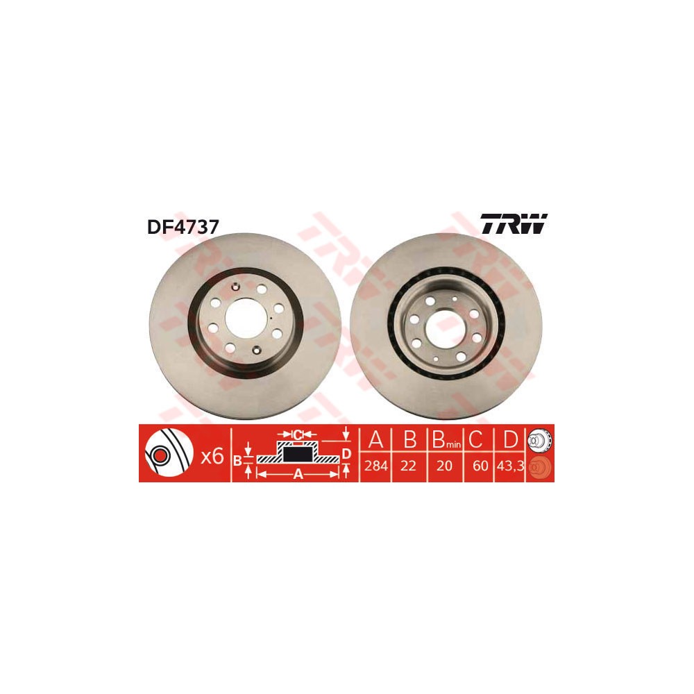 TRW Bremsscheibe DF4737