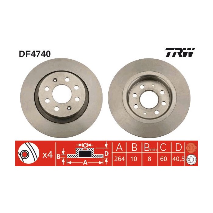 TRW Bremsscheibe DF4740