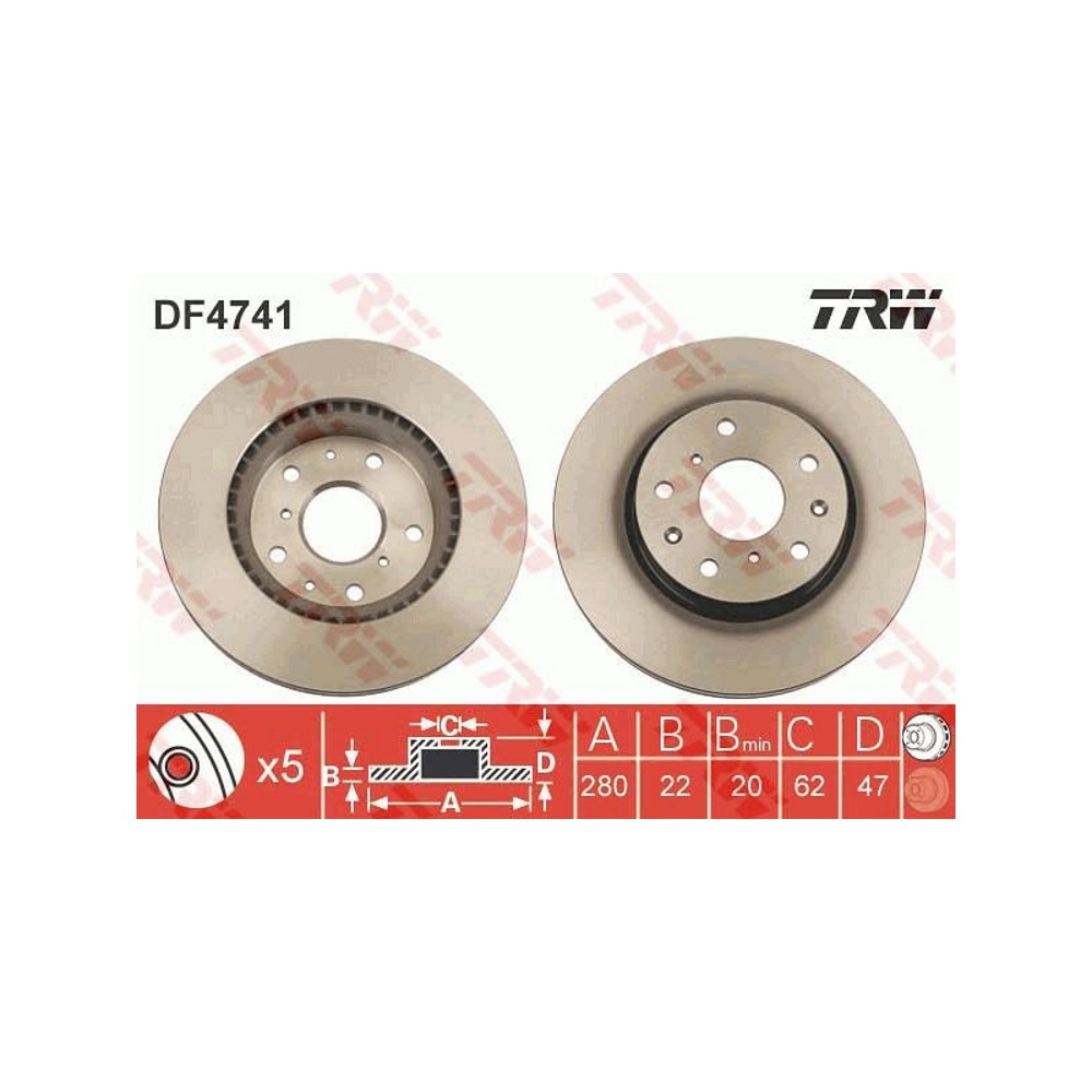 TRW Bremsscheibe DF4741