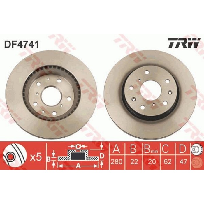 TRW Bremsscheibe DF4741