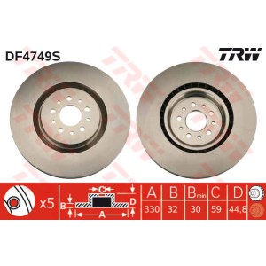 TRW Bremsscheibe DF4749S