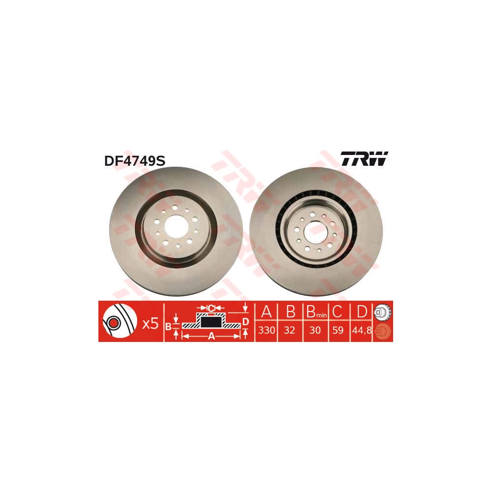 TRW Bremsscheibe DF4749S