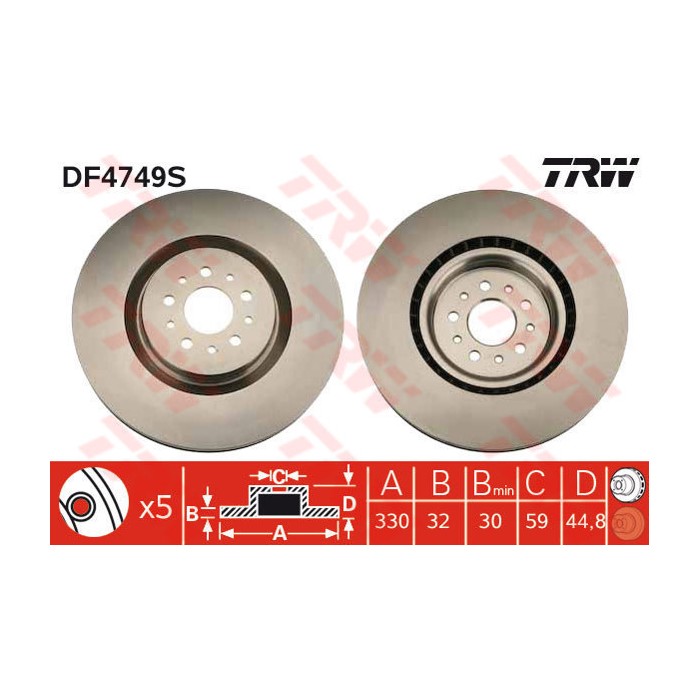 TRW Bremsscheibe DF4749S