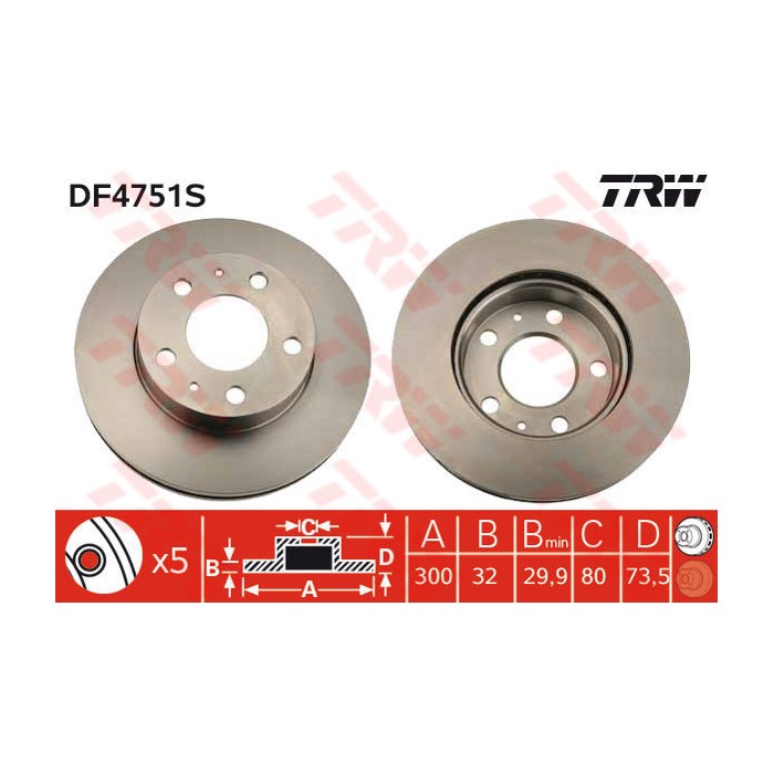 TRW Bremsscheibe DF4751S