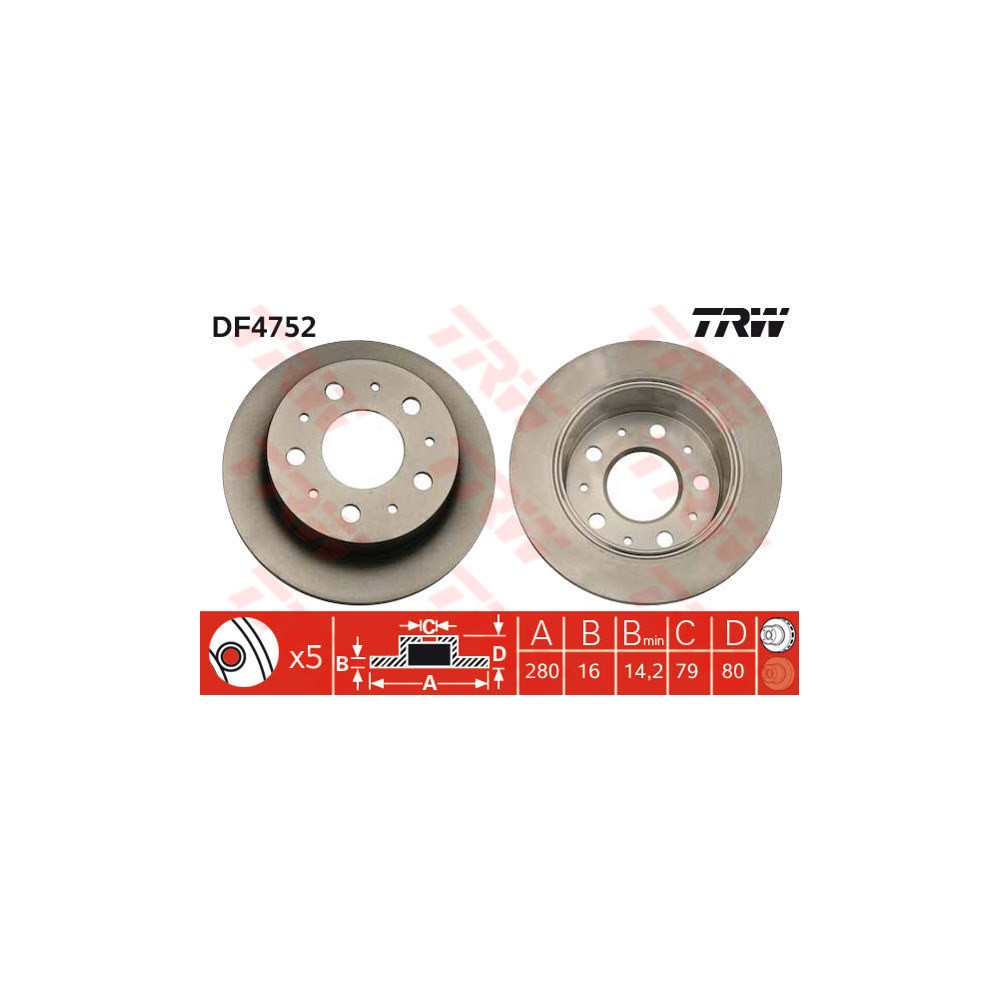 TRW Bremsscheibe DF4752