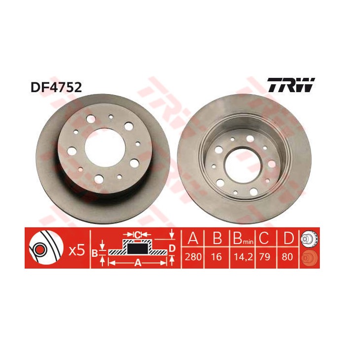 TRW Bremsscheibe DF4752