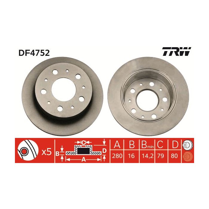 TRW Bremsscheibe DF4752