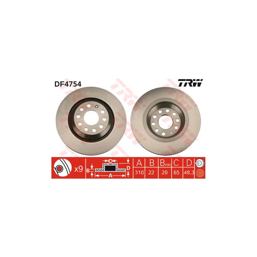 TRW Bremsscheibe DF4754