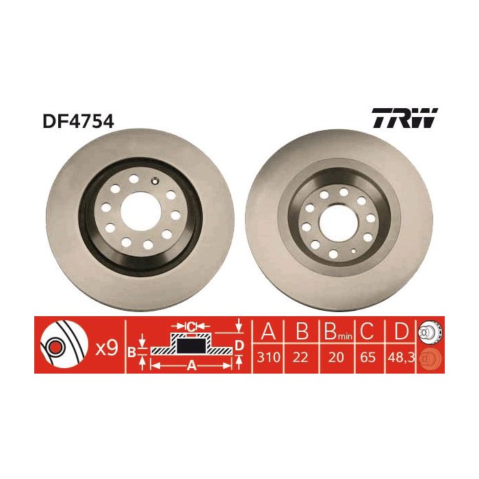 TRW Bremsscheibe DF4754