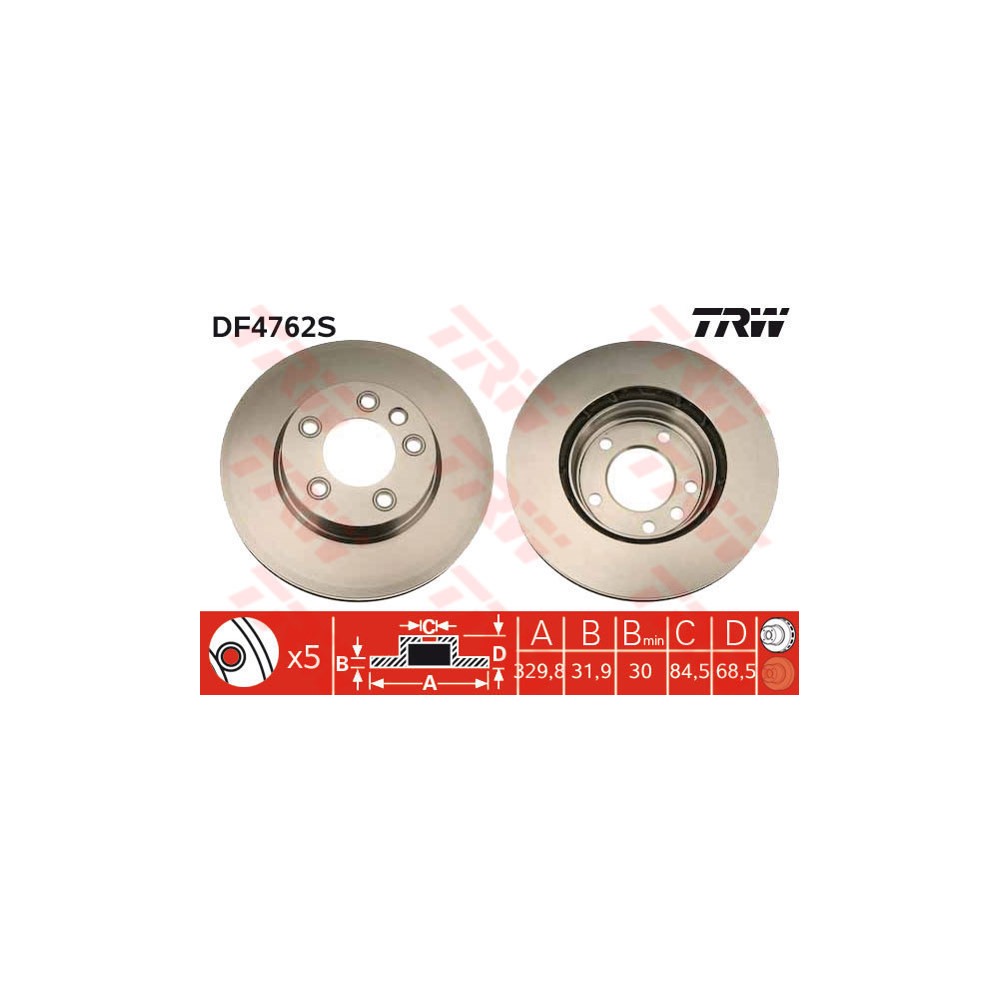 TRW Bremsscheibe DF4762S