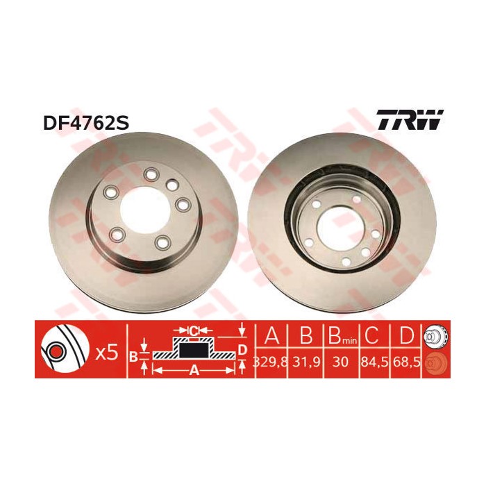 TRW Bremsscheibe DF4762S