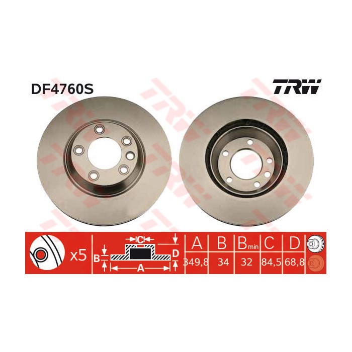 TRW Bremsscheibe DF4760S