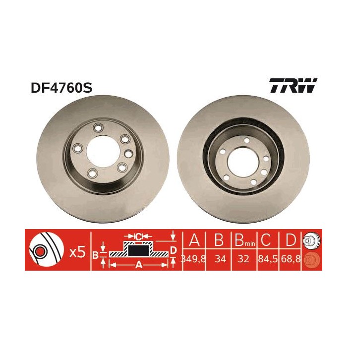 TRW Bremsscheibe DF4760S