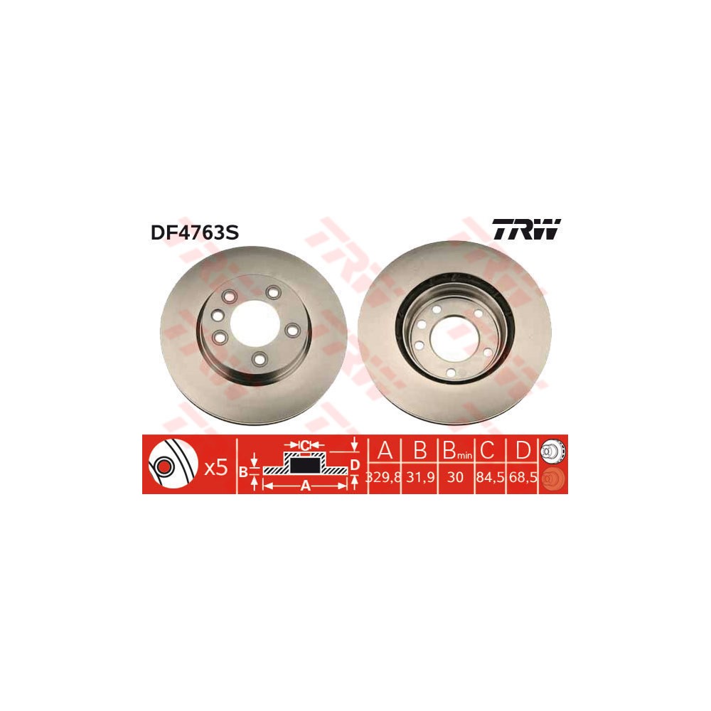 TRW Bremsscheibe DF4763S