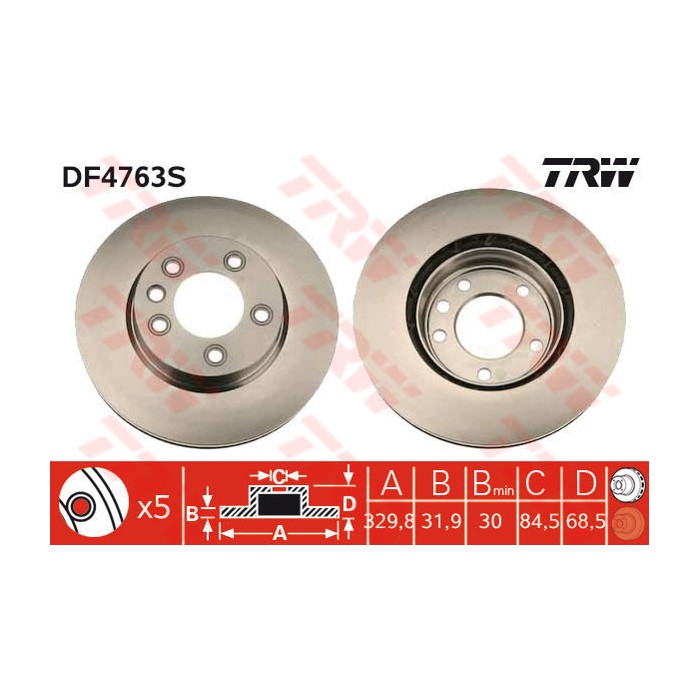 TRW Bremsscheibe DF4763S