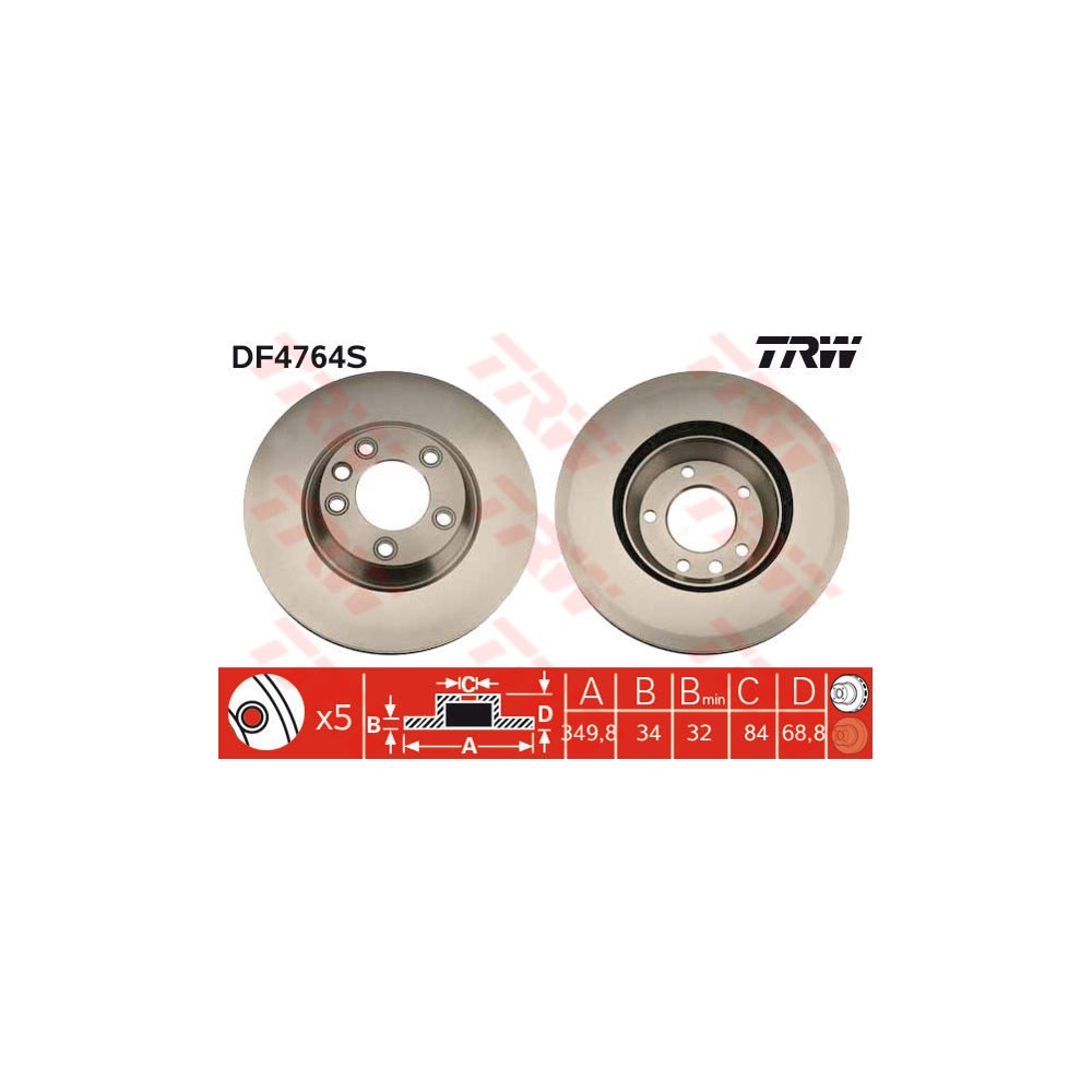 TRW Bremsscheibe DF4764S