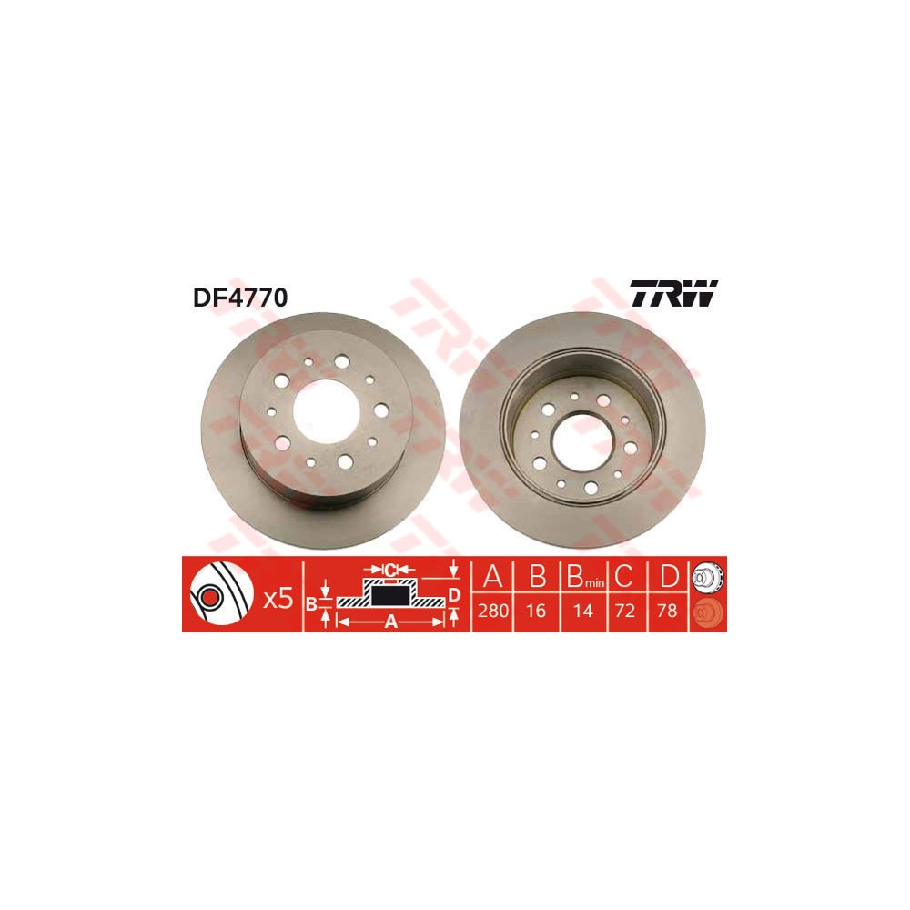 TRW Bremsscheibe DF4770