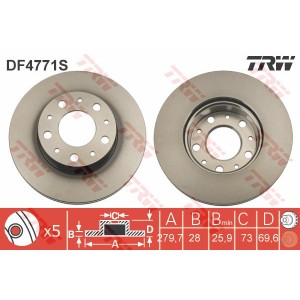 TRW Bremsscheibe DF4771S
