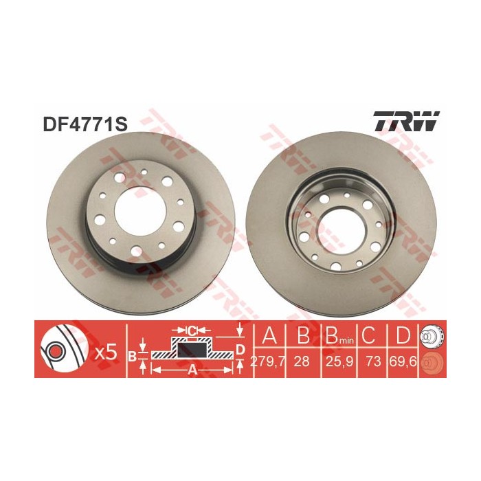 TRW Bremsscheibe DF4771S