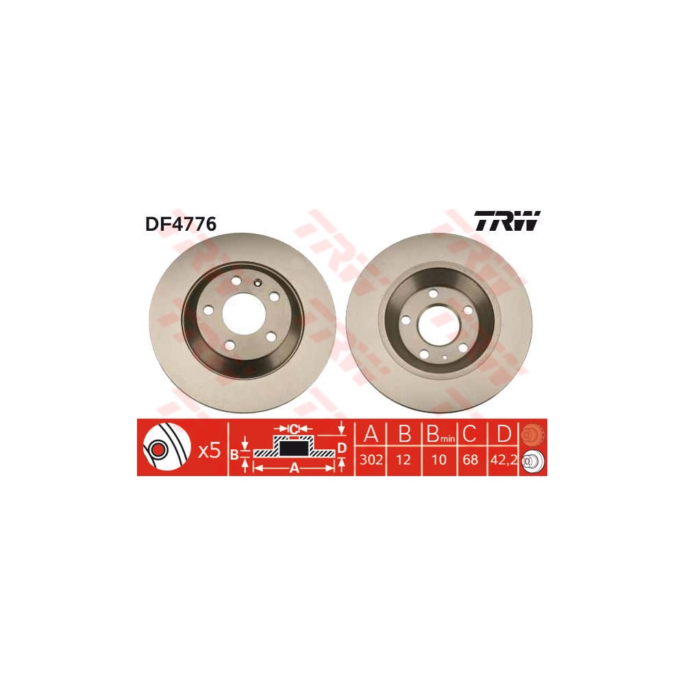 TRW Bremsscheibe DF4776
