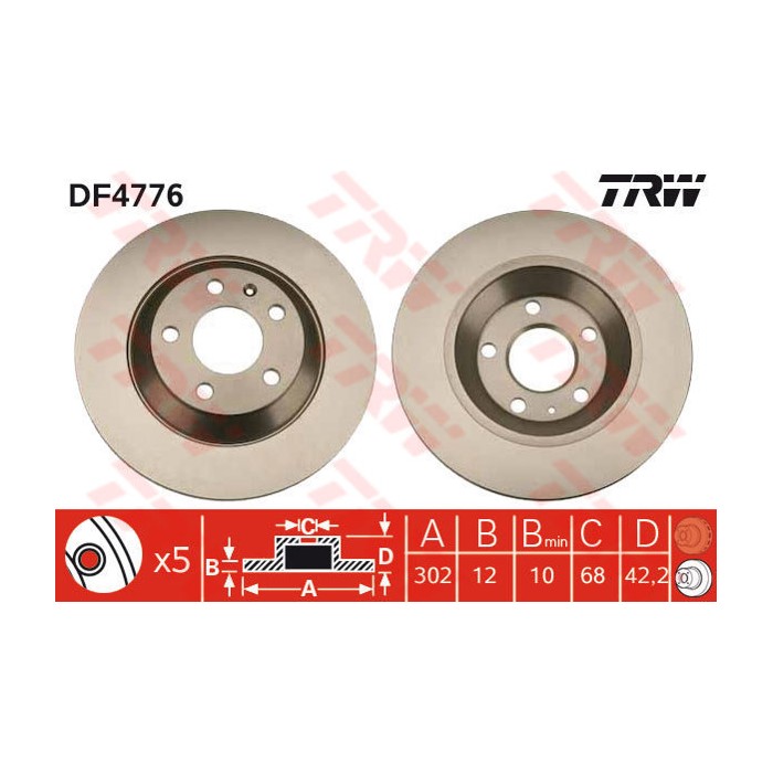 TRW Bremsscheibe DF4776