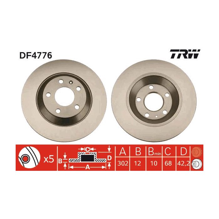 TRW Bremsscheibe DF4776
