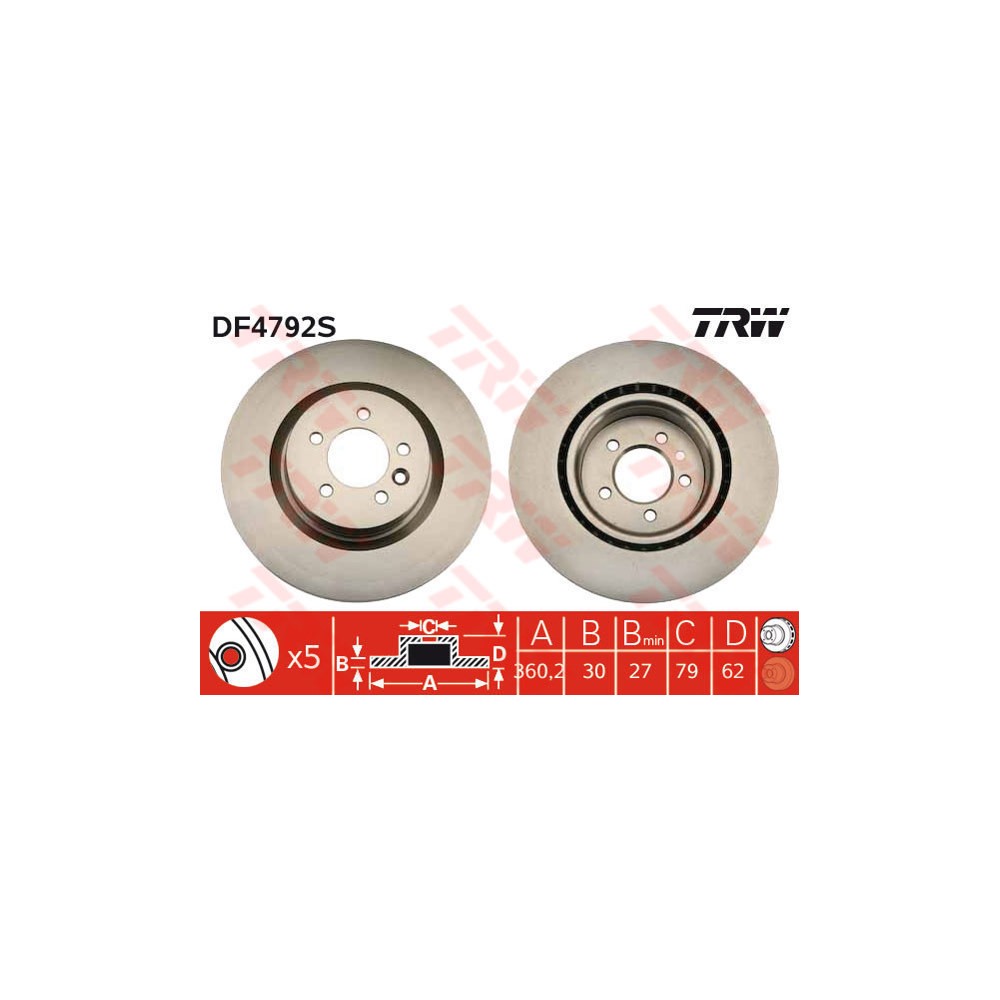 TRW Bremsscheibe DF4792S