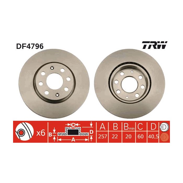 TRW Bremsscheibe DF4796