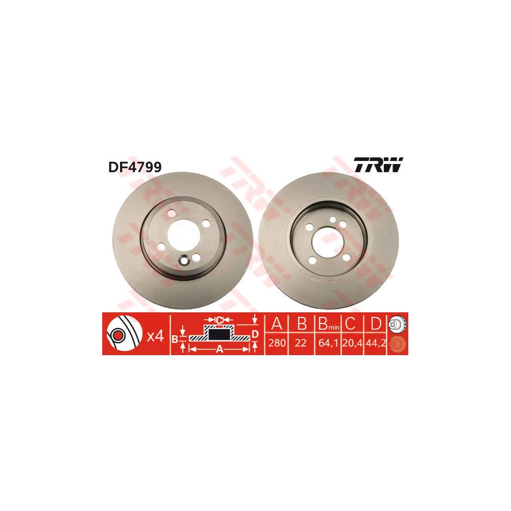 TRW Bremsscheibe DF4799