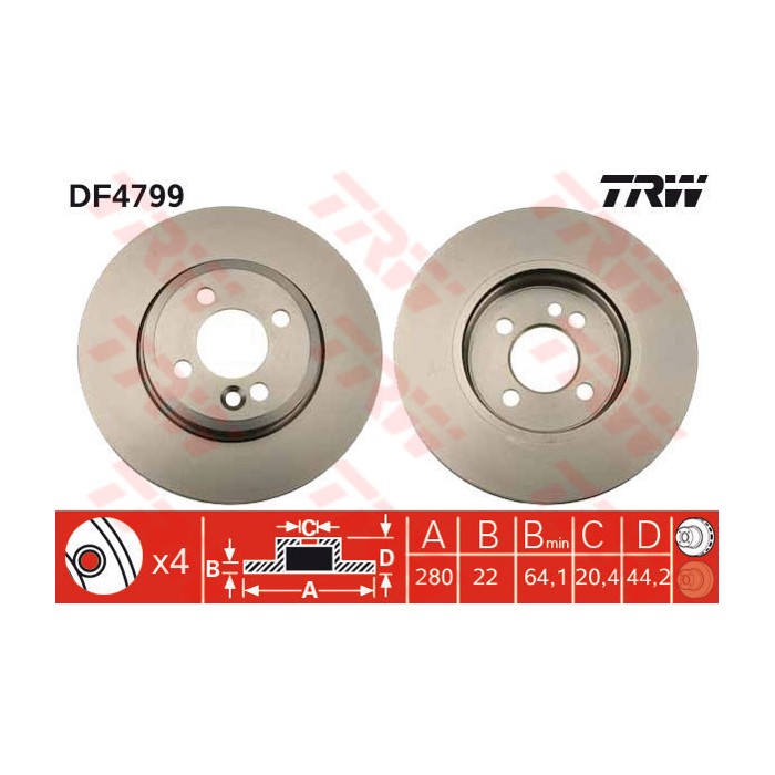 TRW Bremsscheibe DF4799