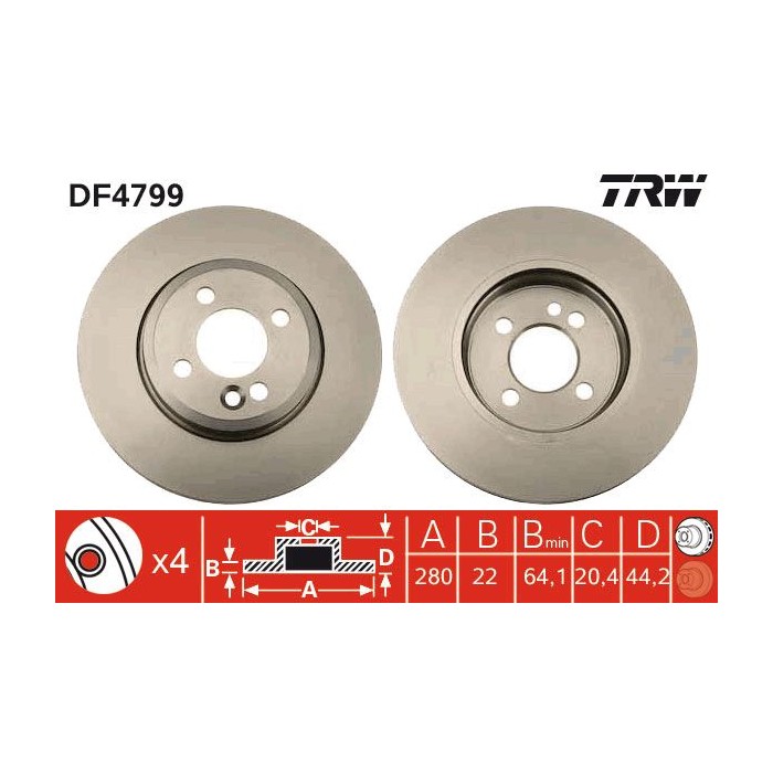 TRW Bremsscheibe DF4799