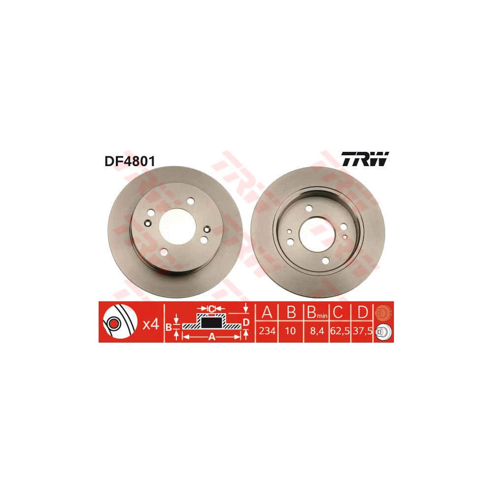 TRW Bremsscheibe DF4801