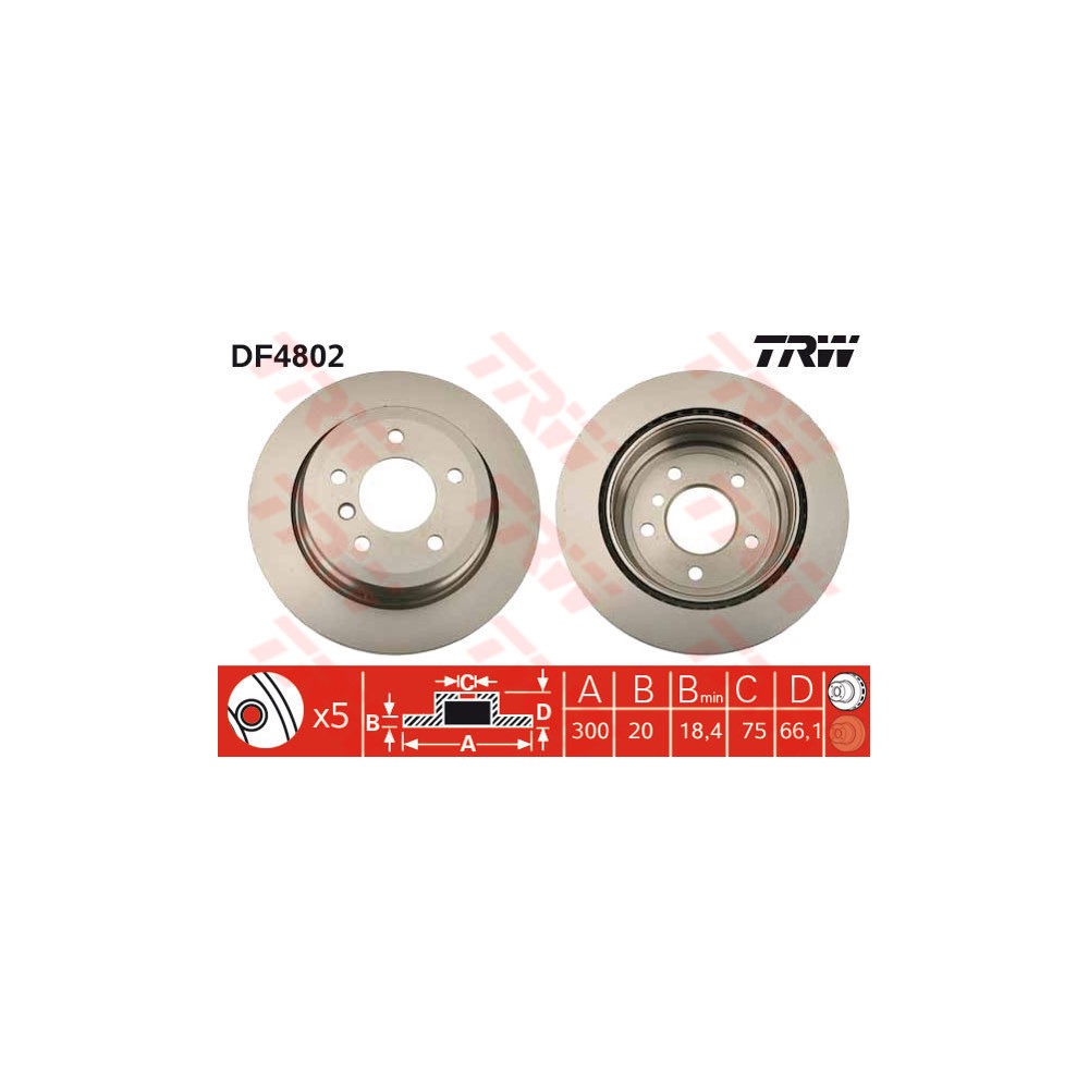 TRW Bremsscheibe DF4802