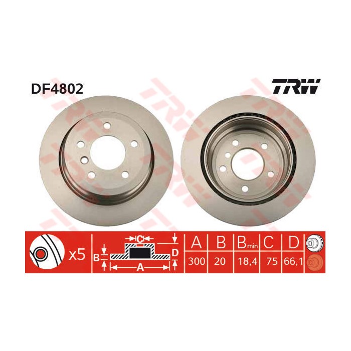 TRW Bremsscheibe DF4802