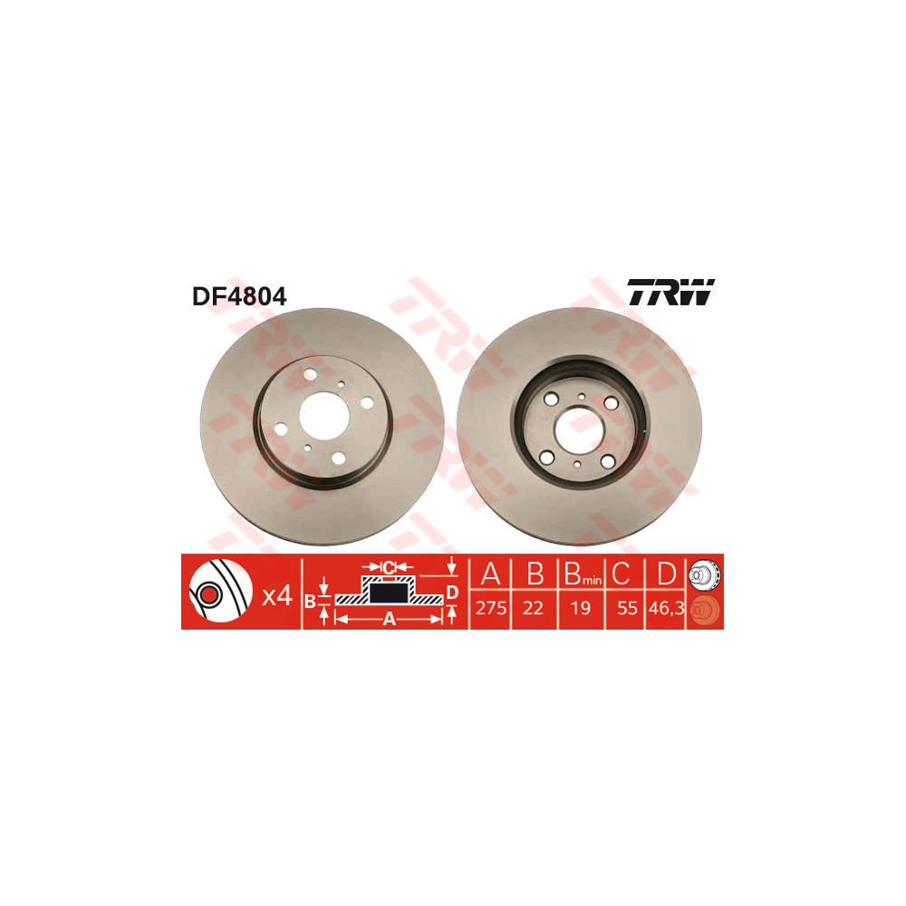 TRW Bremsscheibe DF4804