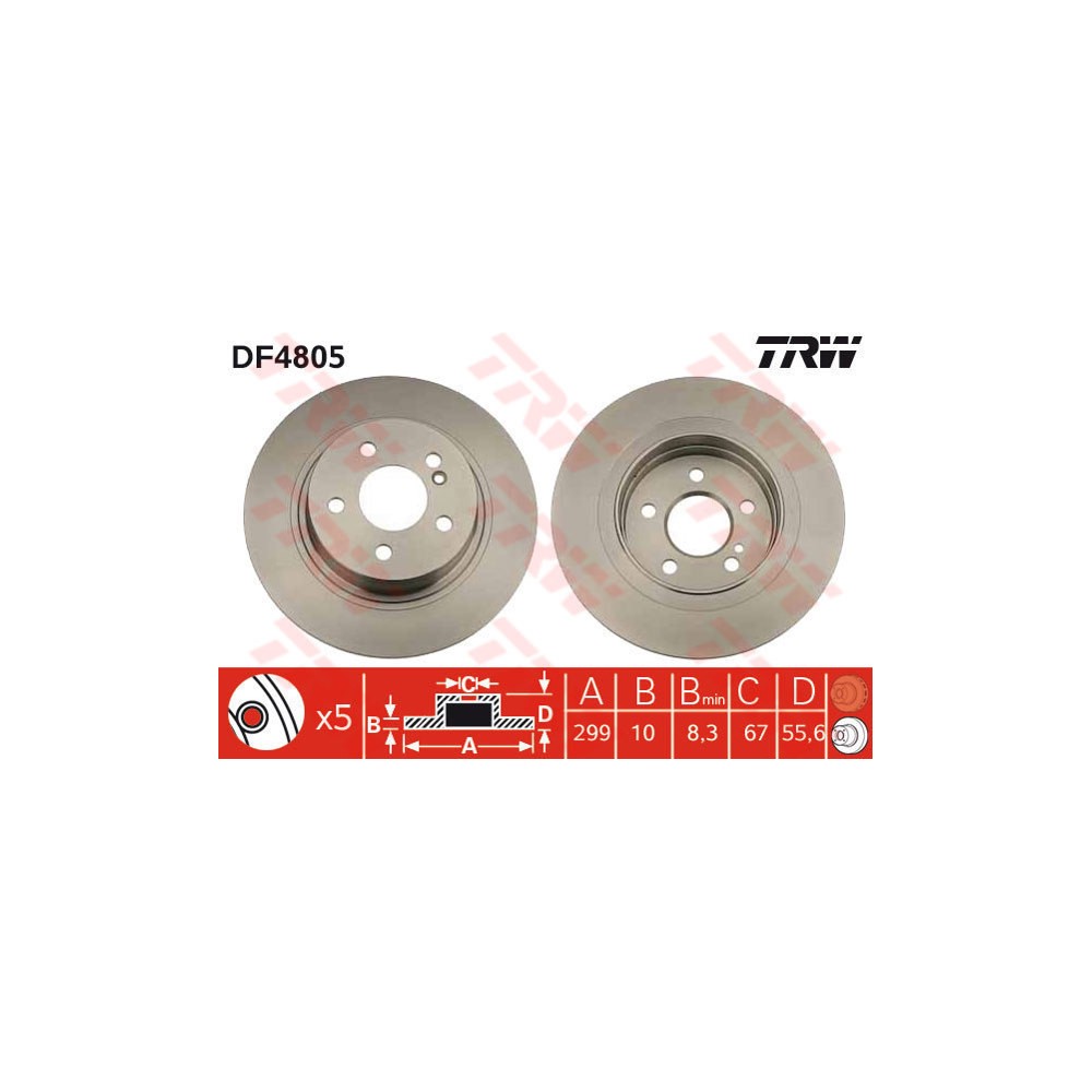 TRW Bremsscheibe DF4805