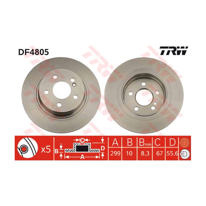 TRW Bremsscheibe DF4805