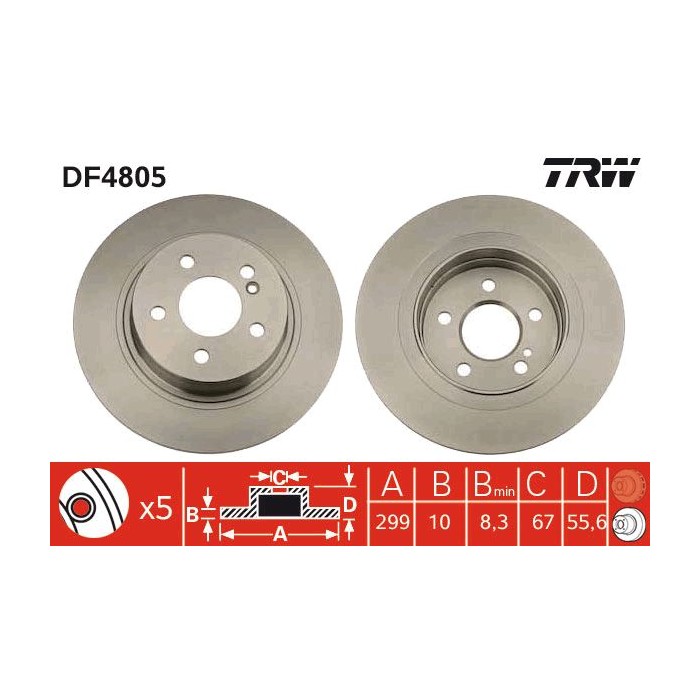 TRW Bremsscheibe DF4805