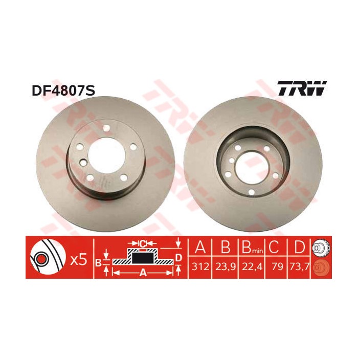 TRW Bremsscheibe DF4807S