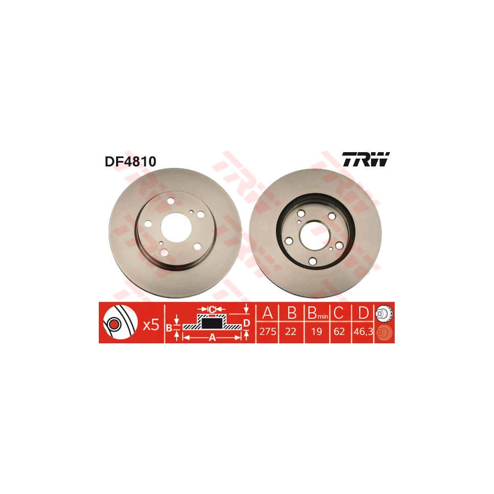 TRW Bremsscheibe DF4810