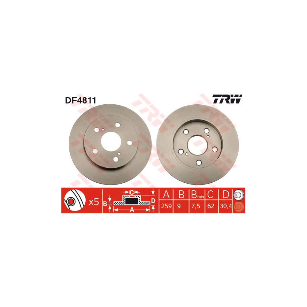 TRW Bremsscheibe DF4811