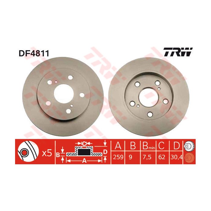 TRW Bremsscheibe DF4811